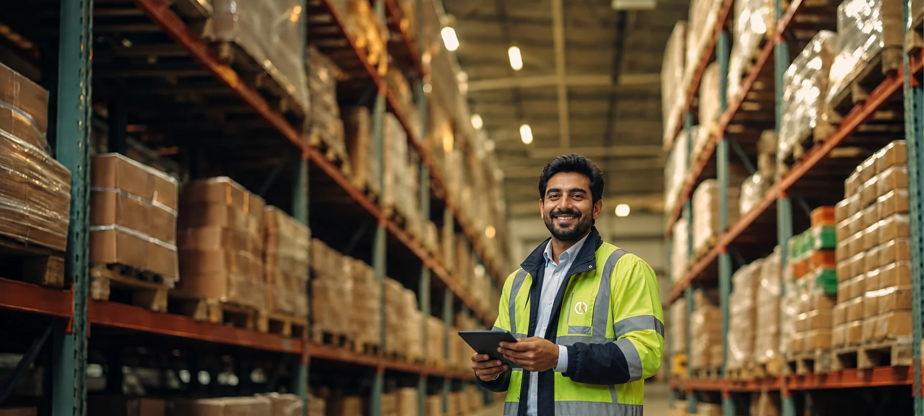 Kataria Group team member in a warehouse