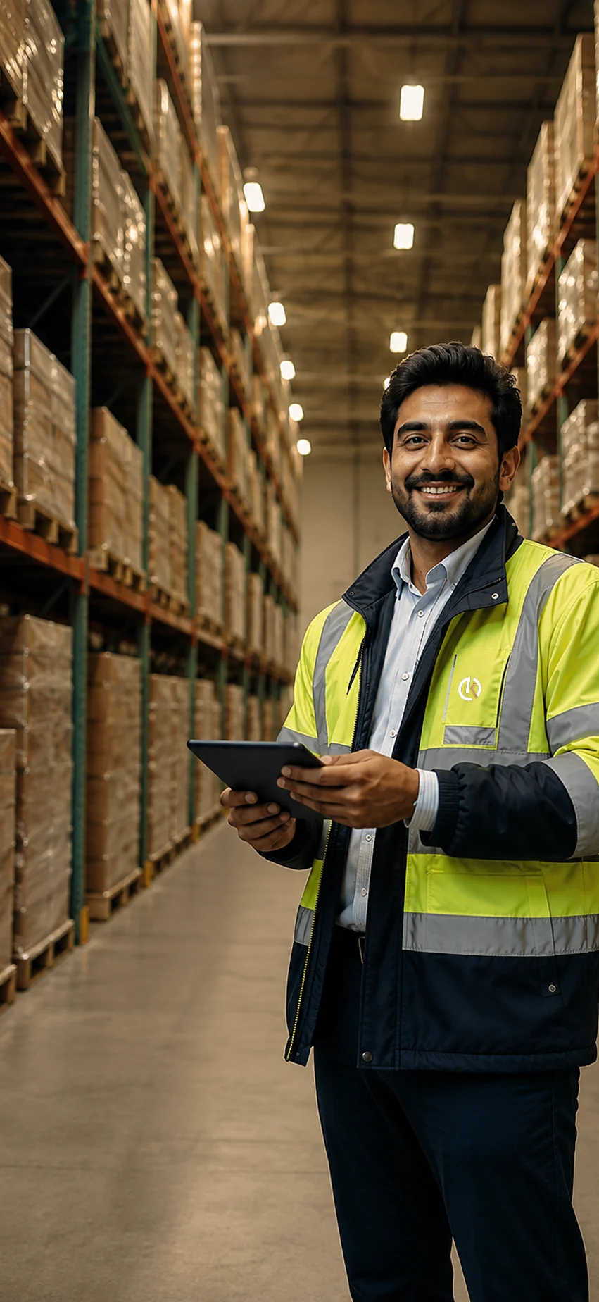 Kataria Group team member in a warehouse